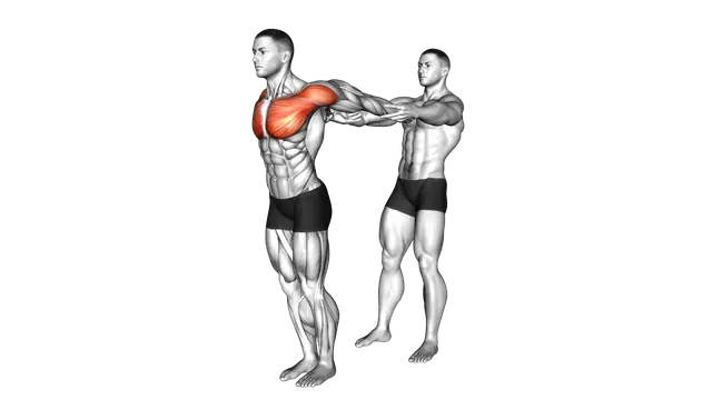 Assisted Pulling Backs Chest Stretch exercise demonstration