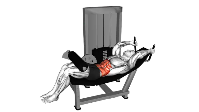 Lever Lying Leg Raise Bent Knee exercise demonstration