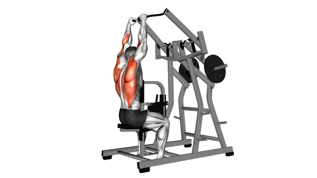 Lever Lateral Pulldown (plate loaded) exercise demonstration