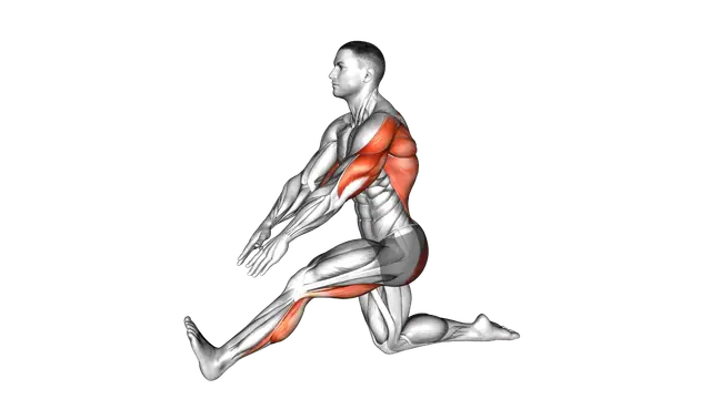 Kneeling Toe Up Hamstring Stretch exercise demonstration