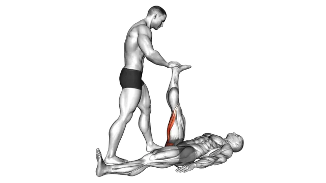 Assisted Lying Hamstring Stretch exercise demonstration
