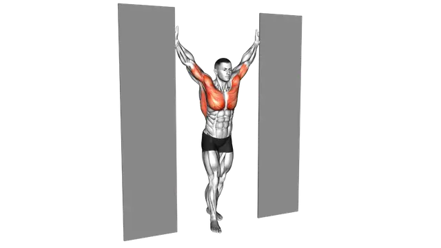 Standing Upright Shoulders Stretch exercise demonstration