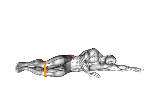 Resistance Band Clam exercise demonstration