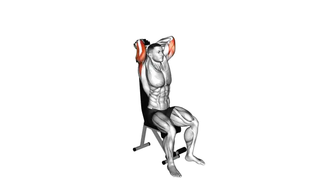 Dumbbell Seated Triceps Extension exercise demonstration