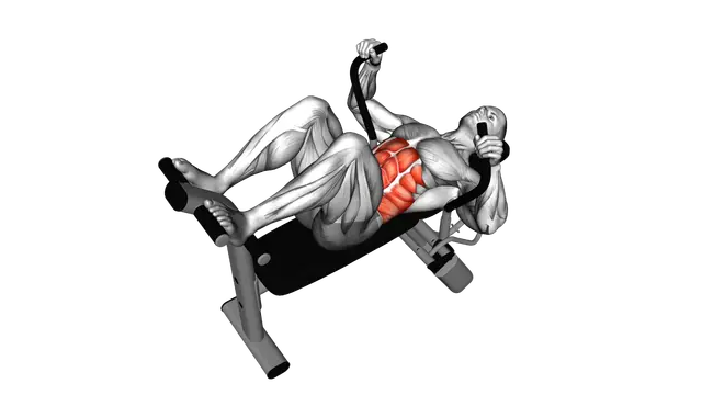 Lever Lying Crunch exercise demonstration