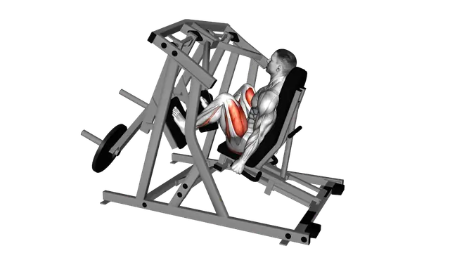 Lever Alternate Leg Press (plate loaded) exercise demonstration
