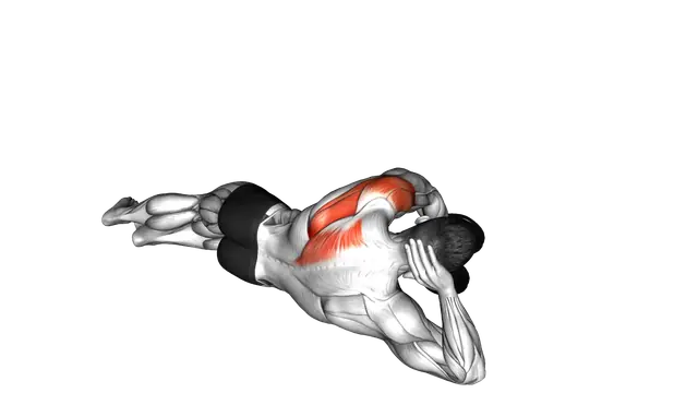 Dumbbell Lying on Floor Rear Delt Raise exercise demonstration