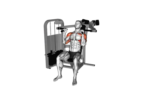 Lever Seated Hammer Grip Shoulder Press exercise demonstration