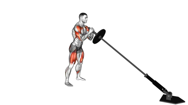 Landmine Squat and Press exercise demonstration