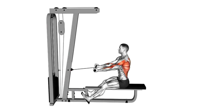 Cable Seated Supine grip Row exercise demonstration