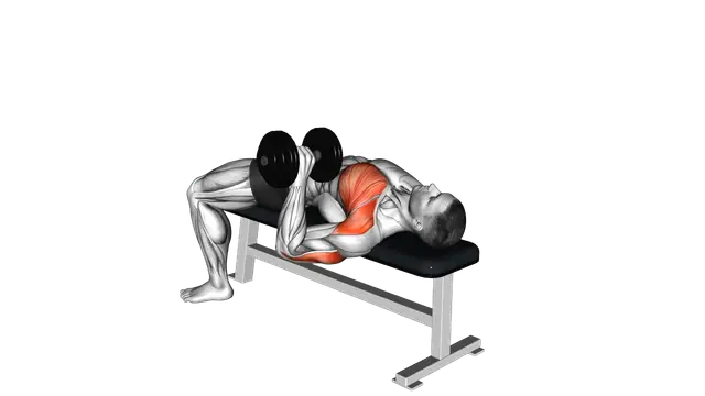 Dumbbell One Arm Wide Grip Bench Press exercise demonstration