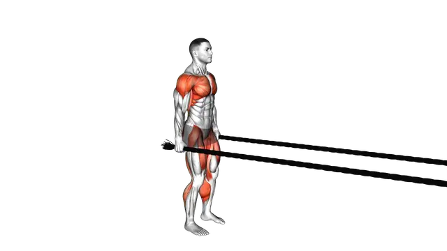 Battling Ropes Jumping Jack exercise demonstration