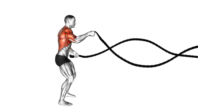 Battling Ropes High Waves exercise demonstration