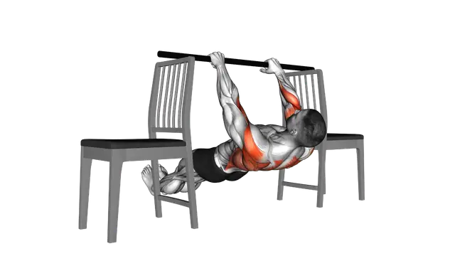 Inverted Row between Chairs exercise demonstration