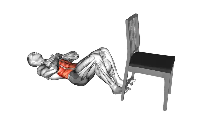 Sit up with Chair Assisted exercise demonstration