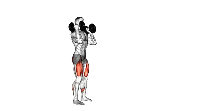 Dumbbell Front Rack Lunge exercise demonstration