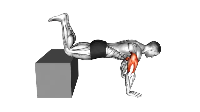 Decline Kneeling Push Up on Box exercise demonstration