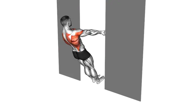Bodyweight Row in Doorway exercise demonstration