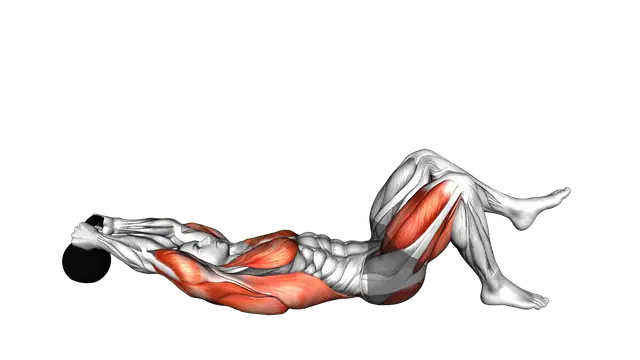 Kettlebell Single Leg Glute Bridge Pullover exercise demonstration