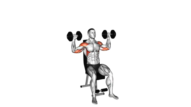 Dumbbell Seated Alternate Shoulder Press exercise demonstration