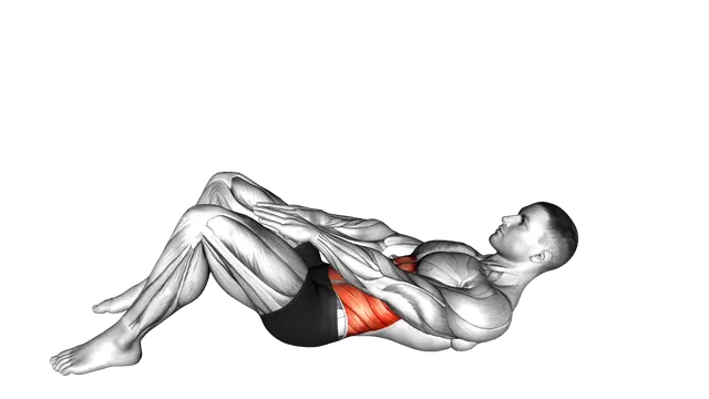 Knee Touch Crunch exercise demonstration