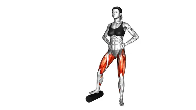 Split Lateral Squat with Roll exercise demonstration