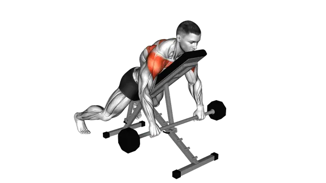 Barbell Incline Lying Rear Delt Raise exercise demonstration