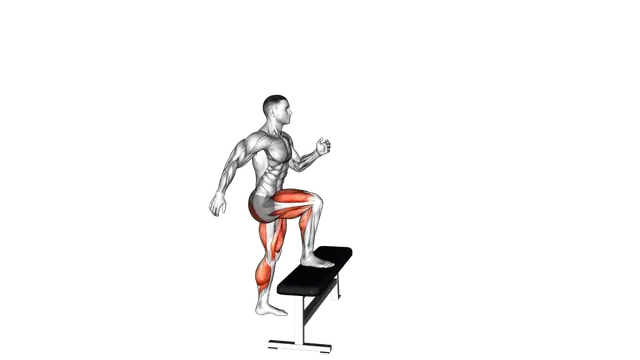 Jump Step Up exercise demonstration