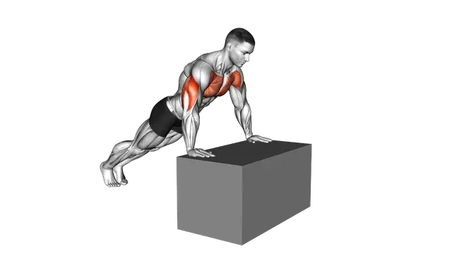 Incline Push Up (on box) exercise demonstration