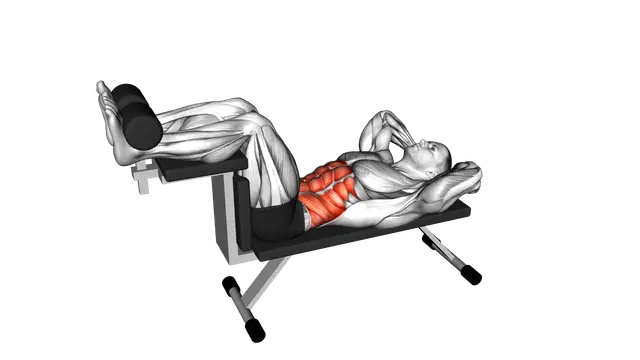 Crunch (on bench) exercise demonstration