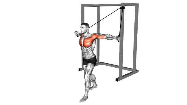 Band Alternate Low Chest Fly exercise demonstration