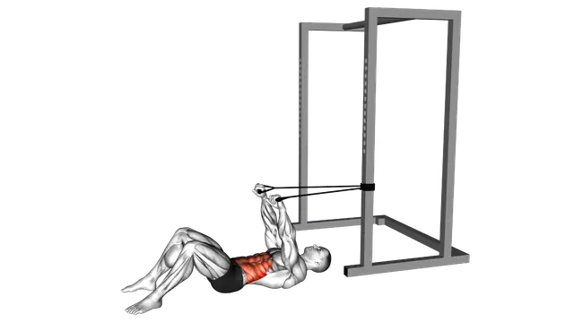 Band Upper Crunch exercise demonstration