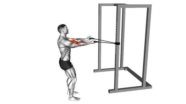 Band Horizontal Biceps Curl exercise demonstration