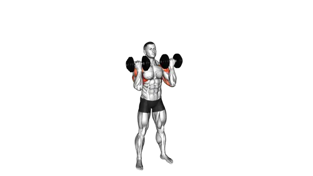 Dumbbell Standing Arnold Press exercise demonstration