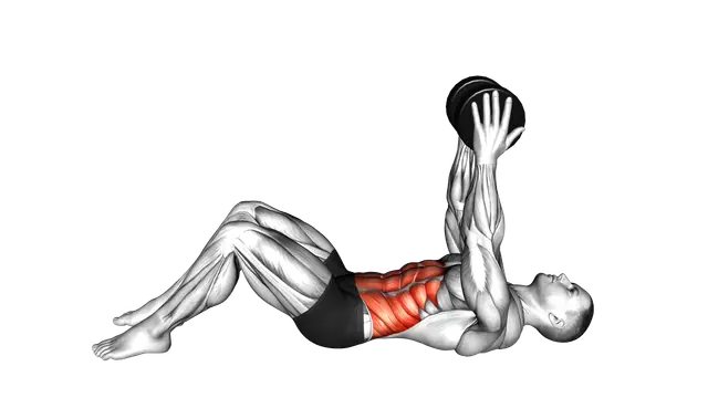 Dumbbell Straight Arm Crunch exercise demonstration