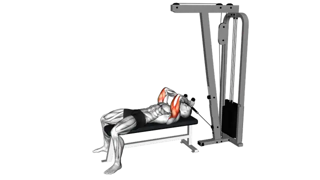 Cable Lying Triceps Extension (with Rope) exercise demonstration