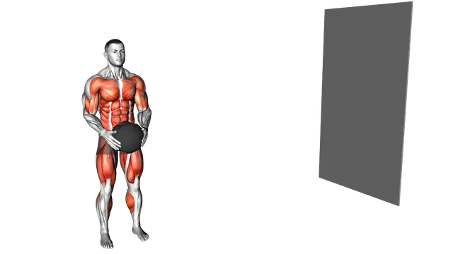 Medicine Ball Step Behind Rotational Throw exercise demonstration