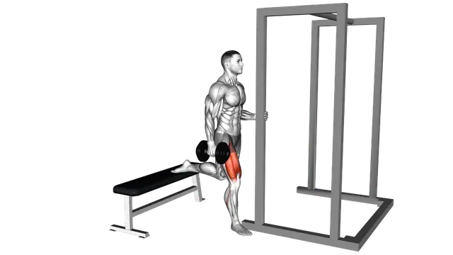 Dumbbell Assisted Bulgarian Split Squat exercise demonstration