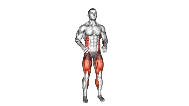 Bodyweight Knee To Hand Tap exercise demonstration