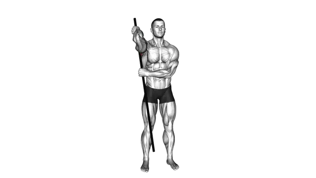 PVC Front Rack Stretch exercise demonstration