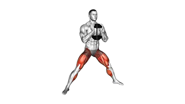 Dumbbell Cossack Squats exercise demonstration
