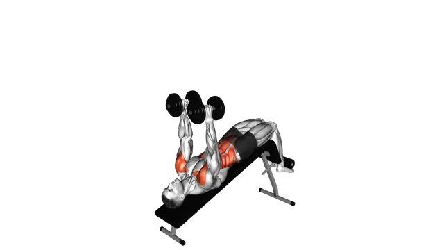 Dumbbell Decline Overhead Sit up exercise demonstration