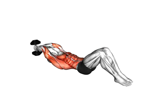 Dumbbell Lying Woodchop exercise demonstration