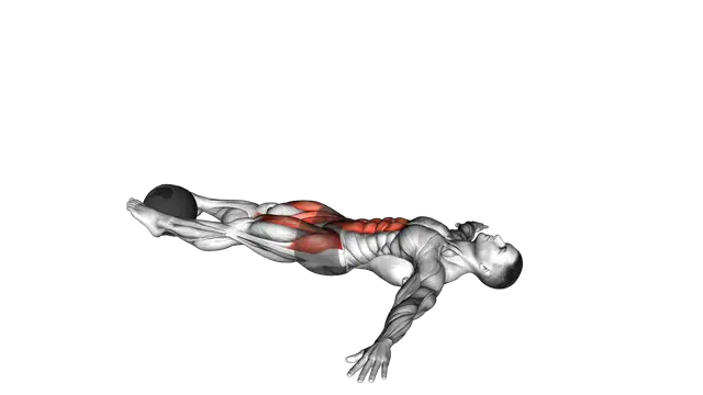 Medicine Ball Lying Leg Raise exercise demonstration