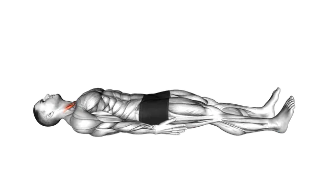 Lying Chin Tucks exercise demonstration