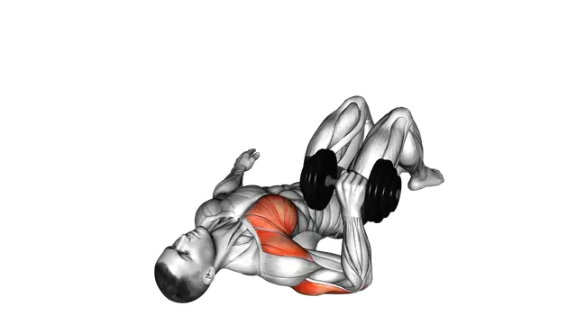 Dumbbell Single Arm Floor Press exercise demonstration