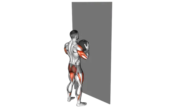 Medicine Ball Throw Squat with Wall exercise demonstration