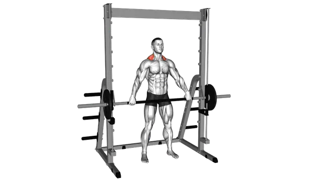 Smith Wide Shrug exercise demonstration