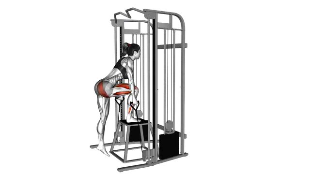 Cable Glute Dominant Step Up exercise demonstration