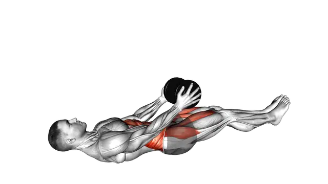 Dumbbell Crunch Hold with Legs Off exercise demonstration